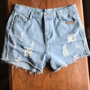 Denim jean shorts